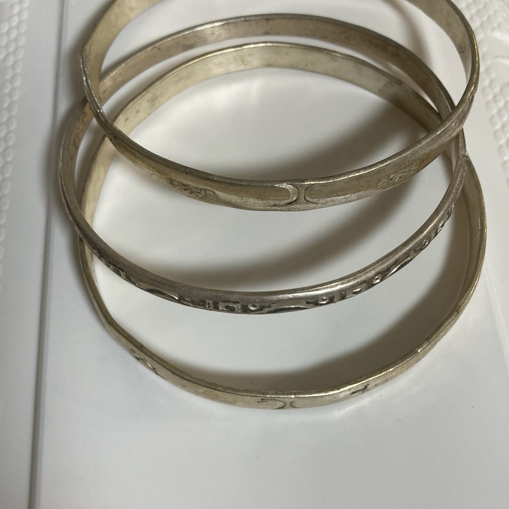 Sterling Silver Bangle Bracelets - image 2